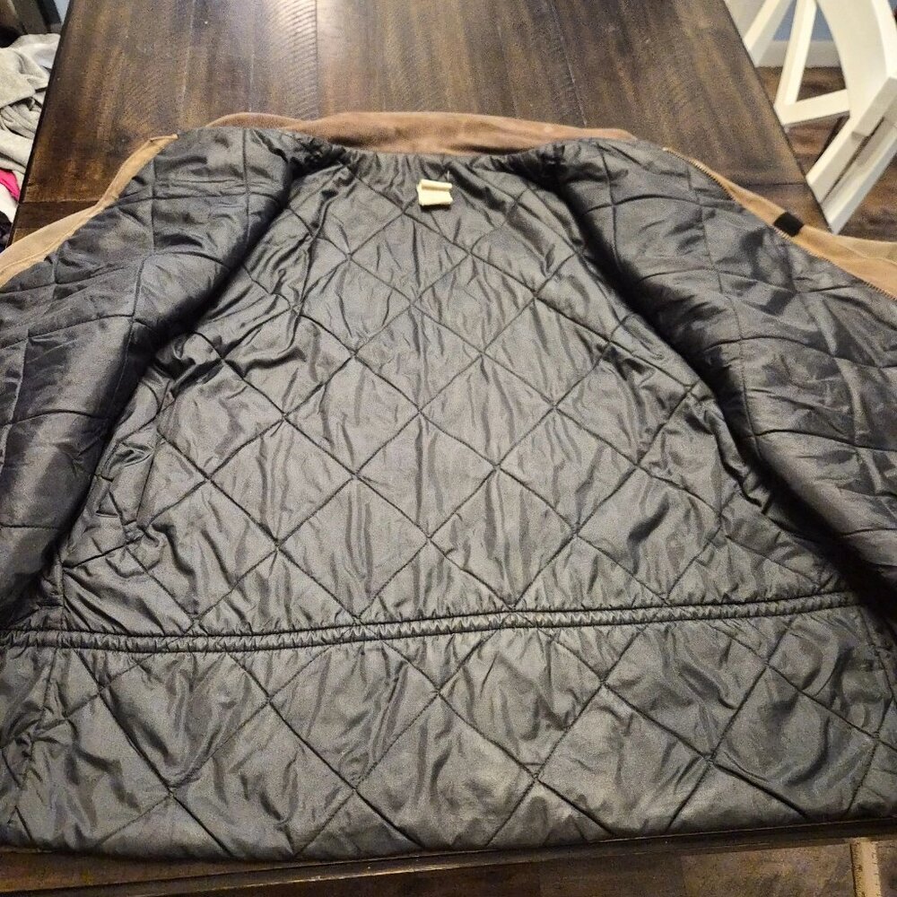 Vintage Carhartt C26 CHT Chore Coat Size 4XL Made In USA Duck Jacket Faded Brown - Picture 11 of 16